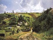 Camille Pissarro Pang plans scenery Schwarz oil painting